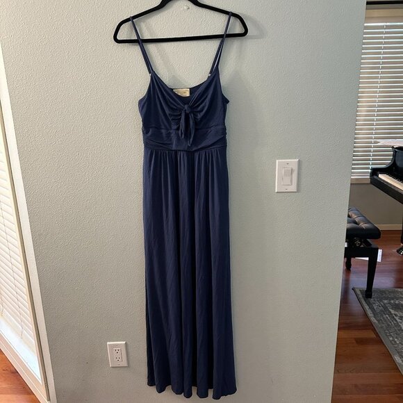 Moulinette Soeurs Anthropologie Brisbane Navy Maxi Dress Women's SMALL - Picture 1 of 7